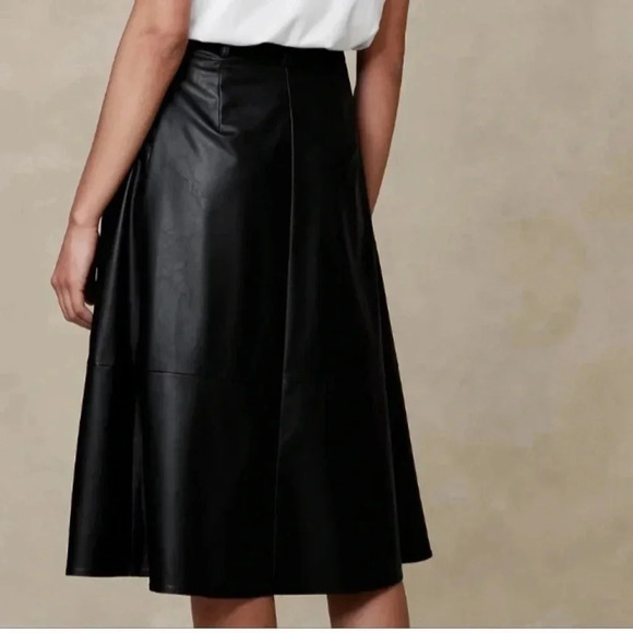 Banana Republic factory VEGAN LEATHER MIDI SKIRT - Picture 2 of 8